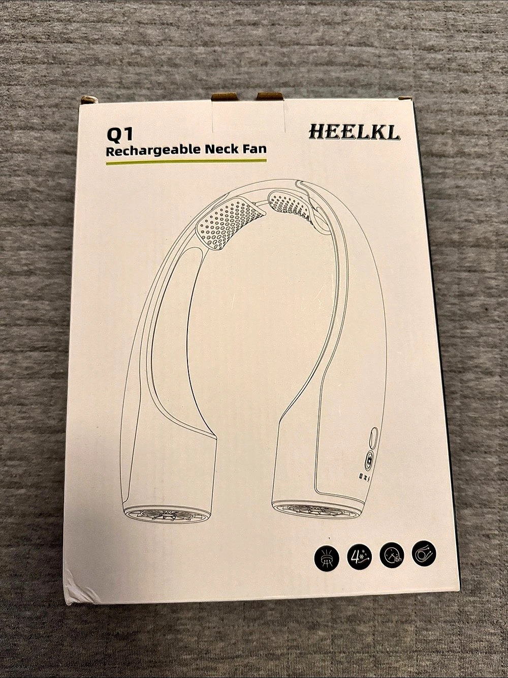 HEKLK Q1 Rechargeable Neck Fan Rechargeable Neck Fan White NWT